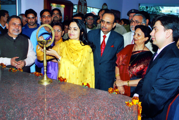 Smt. Kiran Chaudhary, Hon’ble Tourism, Forest, Sports & Youth Affairs Minister, Govt. of Haryana at the inauguration of  FMS Sports Academy