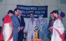 Sh. Y. Harishankar, I.A.S , Secretary, Security, Govt.of India and Sh. Rajender Singh, I.P.S,SSP Faridabad lighting the lamp at FMS Annual function